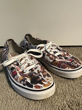 ASPCA x VANS AUTHENTIC "PARTY ANIMAL" dogs cats Hawaiian shirts & hats sz 7 m5.5